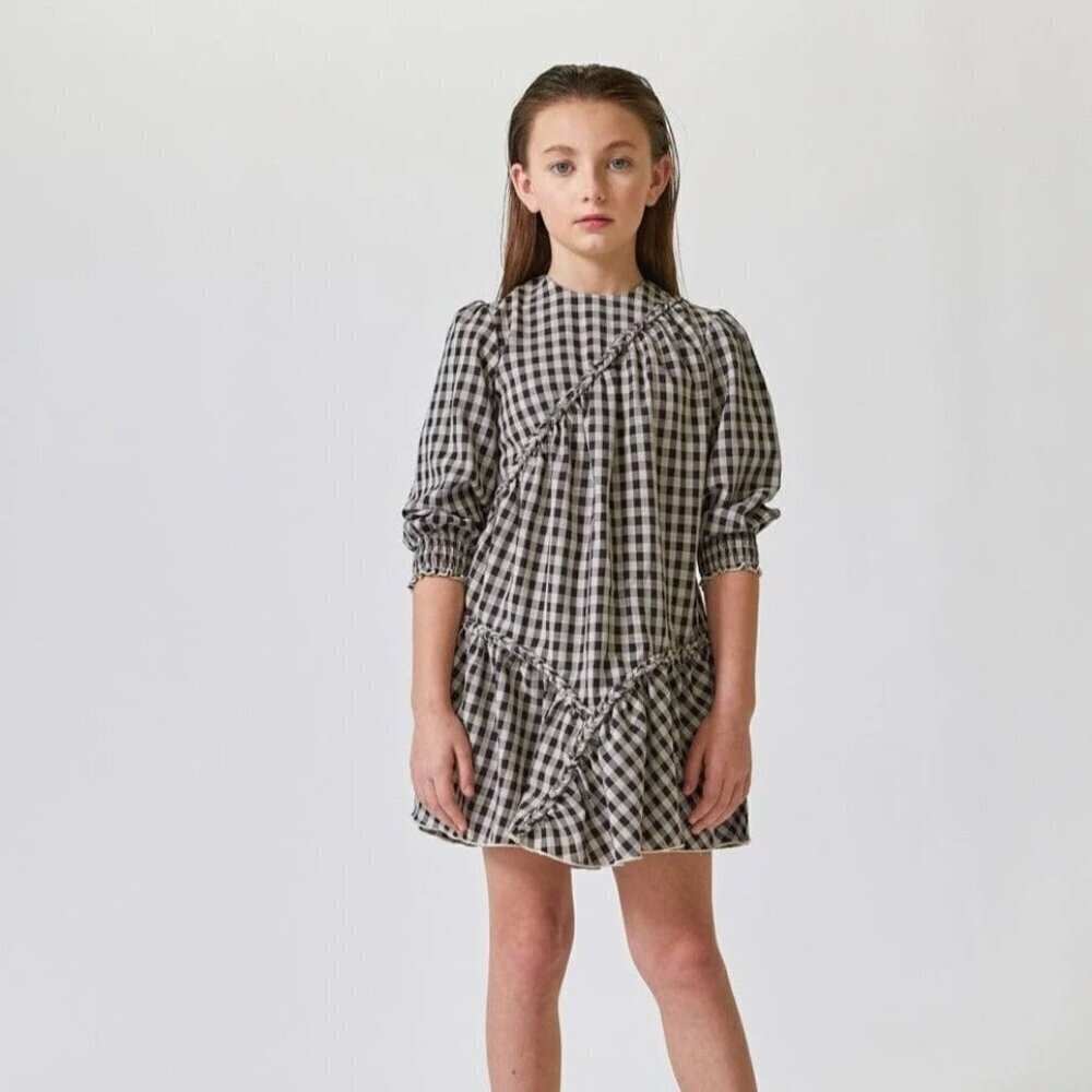 Kipp gingham long sleeve dress